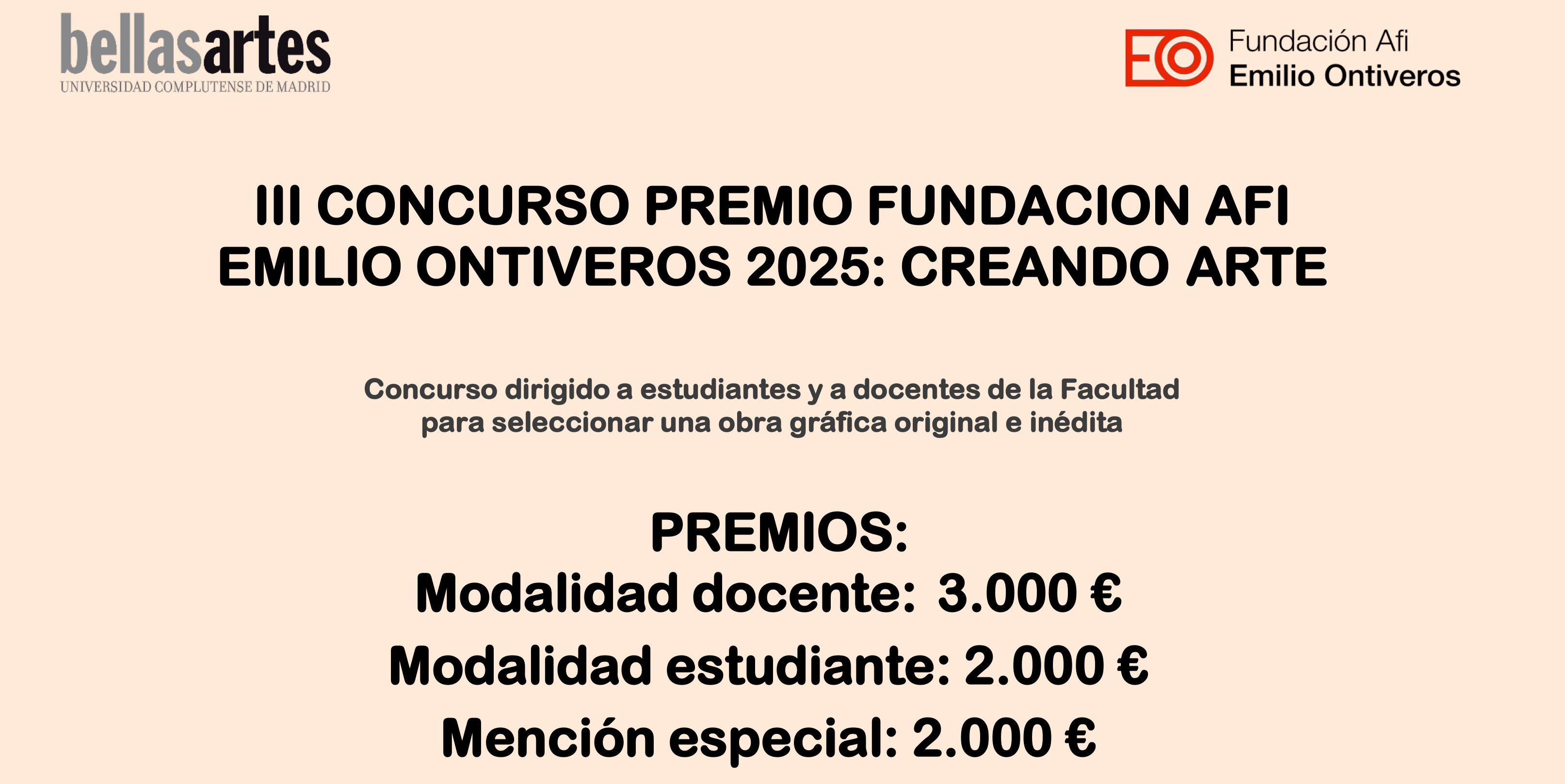 III Concurso Premio Fundación AFI Emilio Ontiveros 2025: Creando arte